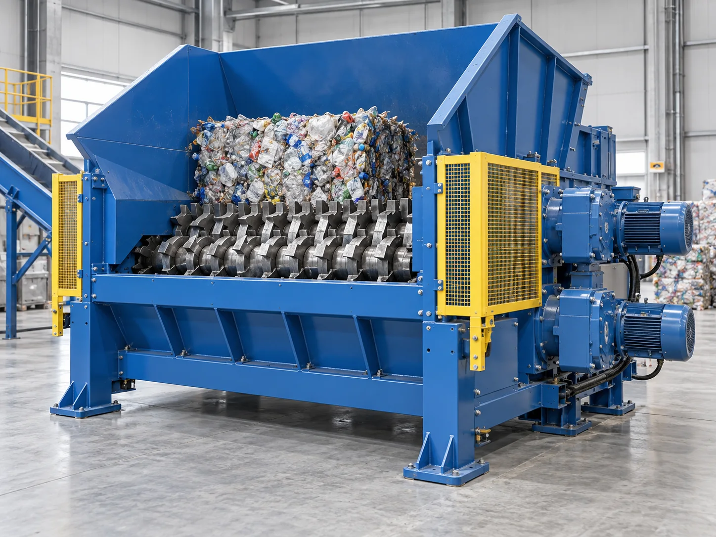 Illustrative industrial bottle debaler; not a Rayli product model.