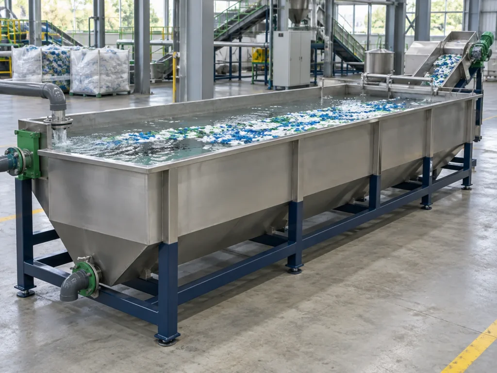 AI-generated concept image of a float-sink separation tank; not a verified Rayli machine model.