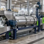 Illustrative AI concept of Horizontal Dewatering Machine; not a verified Rayli model.
