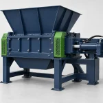 Illustrative AI concept of Double Shaft Shredder; not a verified Rayli model.
