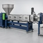 Illustrative AI concept of Plastic Pelletizing System; not a verified Rayli model.