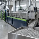 Illustrative AI concept of Plastic Pelletizing System; not a verified Rayli model.