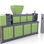 Squeezing machine for waste plastic film recycling, screw extrusion dehydrator to reduce moisture for granulation