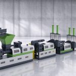 Plastic pelletizing systems for recycled plastic flake pellet production