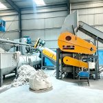 Waste PP woven bag recycling washing production line, plastic bag crushing washing equipment