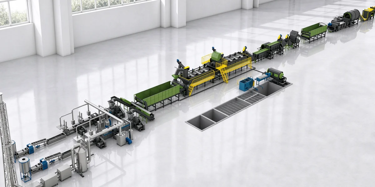 PP PE film woven bag recycling production line to clean and recycle agricultural film and woven sacks