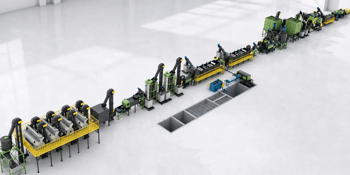 HDPE rigid plastic recycling line for waste hard HDPE plastic reprocessing